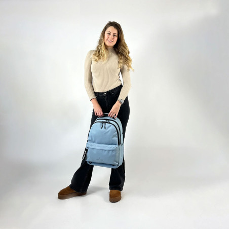 Rucsac Walker Classic Alpha pentru fete, compartiment principal/laptop, bretele ergonomice, maner, 29L, albastru