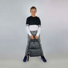 Rucsac Alpha, buzunar pentru telefon, bretele ergonomice/reglabile, compartiment captusit, gri