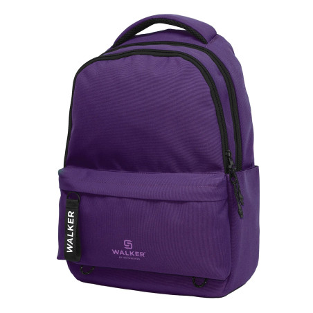 Rucsac Alpha Walker, compartimente cu fermoar, bretele ergonomice, violet, 32x45x23 cm