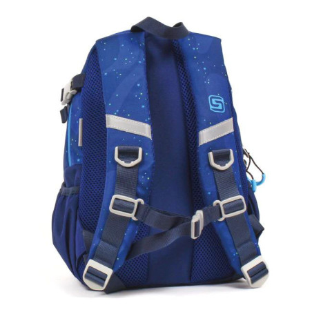 Rucsac scolar ergonomic, 3 compartimente, clasa 0, 11 litri, LITTLE COSMONAUT