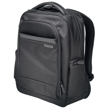Rucsac business, multiple compartimente, certificat TSA, Kensington Contour 2.0, negru