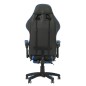 Scaun ergonomic de gaming, tetiera, suport retractabil picioare, sport lombar, inaltime reglabila, negru, albastru, RESIGILAT