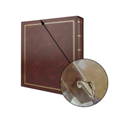 Album Clasic pentru fotografii, 10x15, 500 poze, tip carte, buzunare slip in, maro, RESIGILAT