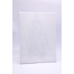 Set panza pictura pe numere, 24 culori acrilice, pensule, 30 x 40 cm