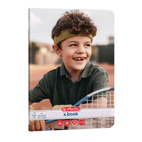 Caiet A5, motiv Sports, 48 file dictando, 70 g/mp, coperti din carton dublu lucios