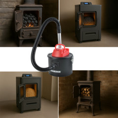 Aspirator industrial de cenusa, fara sac, 800 W, filtru HEPA, rezervor 10L, functie de suflare, 25 x 26 cm