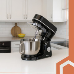 Robot de bucatarie cu blender, masina tocat carne, 6 trepte viteza, ecran tactil, cronometru, bol incalzit