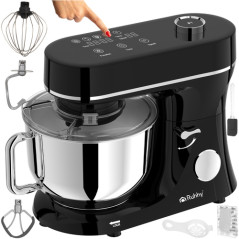Robot de bucatarie cu blender, masina tocat carne, 6 trepte viteza, ecran tactil, cronometru, bol incalzit