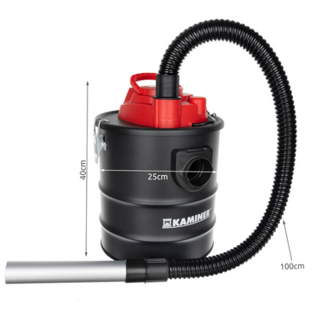 Aspirator de cenusa ODK006 fara sac, 1200 W, 15L, filtru HEPA si filtru textil, 35 l/s, 40x25 cm