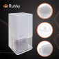 Dezumidificator de aer cu iluminare LED de fundal si temporizator, sistem Peltier, maner, 1400 ml, alb