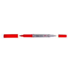 Marker permanent, slim, varf 1 mm/0.5 mm, varf subtire, rosu