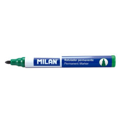 Marker permanent Milan, varf rotund 2 mm grosime, verde