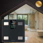 Cantar de baie electronic, maxim 226 kg, ecran LCD, analiza corporala, control smartphone, 30x30x3 cm, negru