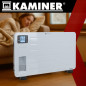 Convector electric, control aplicatie Wifi, functie turbo, temporizator, afisaj LCD, 2300 W, otel si ABS, alb