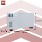 Convector electric, control aplicatie Wifi, functie turbo, temporizator, afisaj LCD, 2300 W, otel si ABS, alb