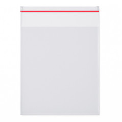 Pungi BOPP cu clapeta adeziva, 280 x 360 x 50 mm, set 500 bucati, 20 microni, transparente/lucioase