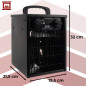 Incalzitor electric 3000W, cu ventilator si termostat, suprafata 30 m, protectie supraincalzire, IPX4