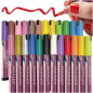 Set markere acrilice impermeabile, 24 culori, pentru multiple suprafete, varf 4 mm Set markere acrilice impermeabile, 24 culori, pentru multiple suprafete, varf 4 mm