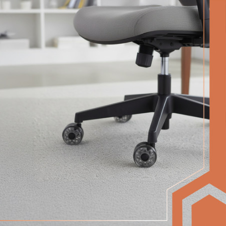 Set 5 roti pivotante pentru scaun de birou, dimensiune 2.5 inch, sarcina totala 160 kg