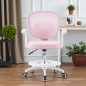 Scaun ergonomic de birou, inaltime reglabila 78-90 cm, suport picioare, mesh roz