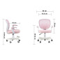 Scaun ergonomic de birou, inaltime reglabila 78-90 cm, suport picioare, mesh roz