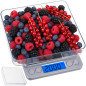 Cantar de bucatarie, maxim 2 kg, 2 recipiente incluse, afisaj LCD