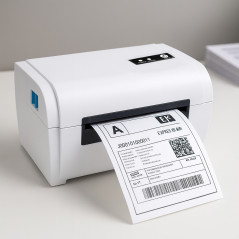 Imprimanta termica AWB, Wireless, Bluetooth, printare 110 mm, 203 DPI, iOS si Android, alb