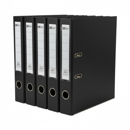 Biblioraft plastifiat, format A4, latime cotor 5 cm, set 5 bucati