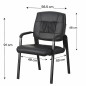 Scaun de conferinta, tapiterie piele ecologica si spuma, cotiere captusite, inaltime 91 cm Scaun de conferinta, tapiterie piele ecologica si spuma, cotiere captusite, inaltime 91 cm
