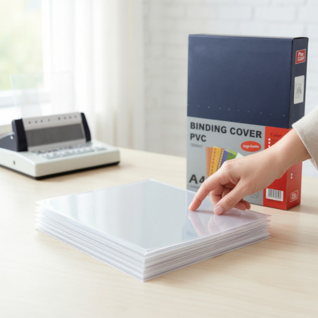 Coperti PVC transparente pentru indosariere, format A4, 150 microni, set 100 bucati