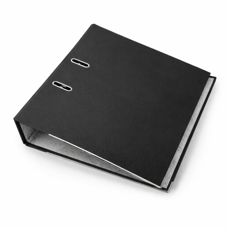 Biblioraft Negru A4 cu Bordura Metalica – Cotor 7.5 cm, Rezistent pentru Arhivare