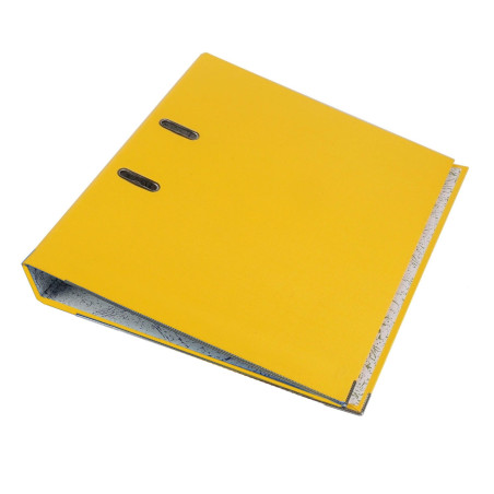 Biblioraft galben A4 pentru organizare documente – Cotor 5 cm, Bordura Metalica, 350 Coli