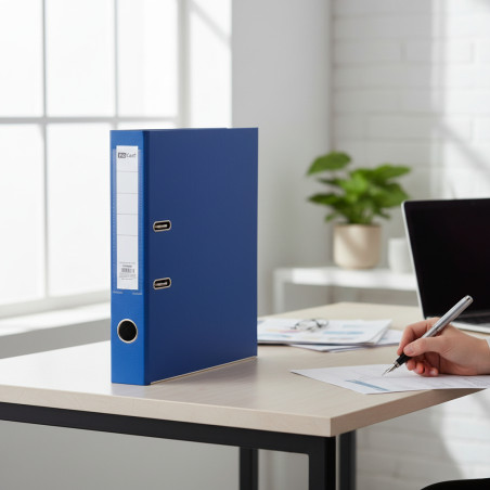 Biblioraft albastru A4 pentru arhivare eficienta – Cotor 5 cm, Bordura Metalica, 350 Coli