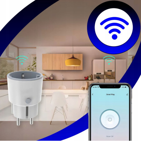 Priza smart programabila cu wattmetru – Control din Aplicatie, PLUG&PLAY, Max. 3680W