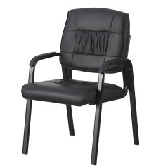 Scaun de conferinta, tapiterie piele ecologica si spuma, cotiere captusite, inaltime 91 cm, RESIGILAT