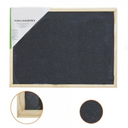 Tabla magnetica cu creta, suprafata de scriere neagra, dimensiune 60x90 cm, lemn, RESIGILAT