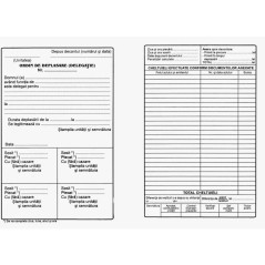 Ordin de deplasare A5, carnet 100 file, formular delegatie
