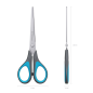 Foarfeca standard, lungime 19 cm, culori asortate