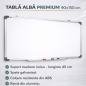 Tabla magnetica whiteboard 90x150 cm, rama aluminiu, tavita markere