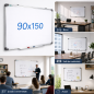 Tabla magnetica whiteboard 90x150 cm, rama aluminiu, tavita markere