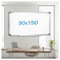 Tabla magnetica whiteboard 90x150 cm, rama aluminiu, tavita markere