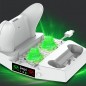 Suport incarcare doua controlere Xbox si casti, multifunctional, 4 in 1, 2 ventilatoare, indicator LED, cablu USB, RESIGILAT