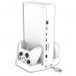 Suport incarcare doua controlere Xbox si casti, multifunctional, 4 in 1, 2 ventilatoare, indicator LED, cablu USB, RESIGILAT