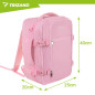 Rucsac calatorie, bagaj de mana avion, capacitate 20 litri, curea de umar, roz, 40x20x25 cm Rucsac calatorie, bagaj de mana avion, capacitate 20 litri, curea de umar, roz, 40x20x25 cm