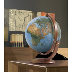 Glob geografic iluminat Maximus 37 cm – harta fizica si politica, rotire pe 2 axe, design premium pentru birou si decor