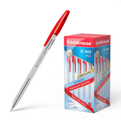 Pix cu bila Erichkrause R301 1 mm rosu - clasic, precis