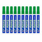 Set 10 markere Whiteboard verde, varf rotund 2.8 mm, scriere precisa si curata, Dry Erase
