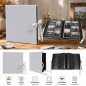 Album foto premium Velvet 500 poze 10x15 cm, catifea gri, file negre, inchidere panglica satinata Album foto premium Velvet 500 poze 10x15 cm, catifea gri, file negre, inchidere panglica satinata