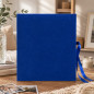 Album foto Velvet Luxury 500 poze 10x15 cm, catifea albastra si panglica satinata, design exclusiv