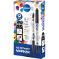 Marker permanent pentru CD/DVD, 2 varfuri conice 0,5 mm si 2 mm, negru